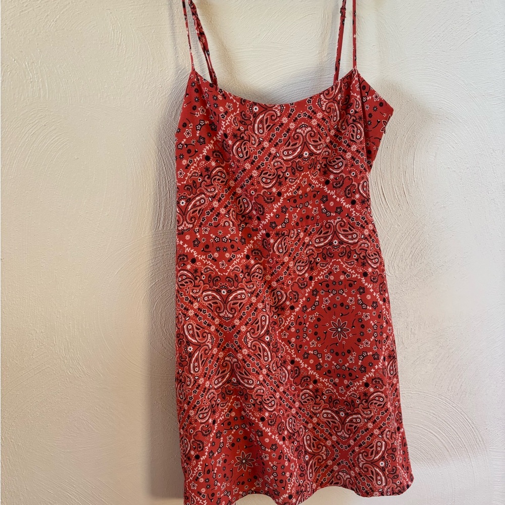 Red Bandana Print Dress
